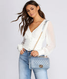 Large Jelly Quilted Cross-body Purse