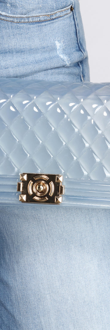 Large Jelly Quilted Cross-body Purse