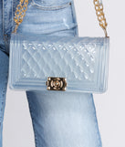 Large Jelly Quilted Cross-body Purse