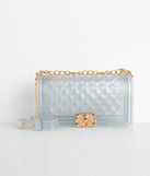 Large Jelly Quilted Cross-body Purse