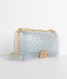 Large Jelly Quilted Cross-body Purse