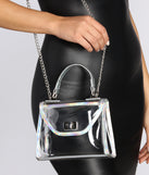 Holographic Trim Clear Mini Purse is a trendy pick to create 2023 festival outfits, festival dresses, outfits for concerts or raves, and complete your best party outfits!