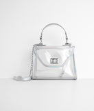 Holographic Trim Clear Mini Purse is a trendy pick to create 2023 festival outfits, festival dresses, outfits for concerts or raves, and complete your best party outfits!