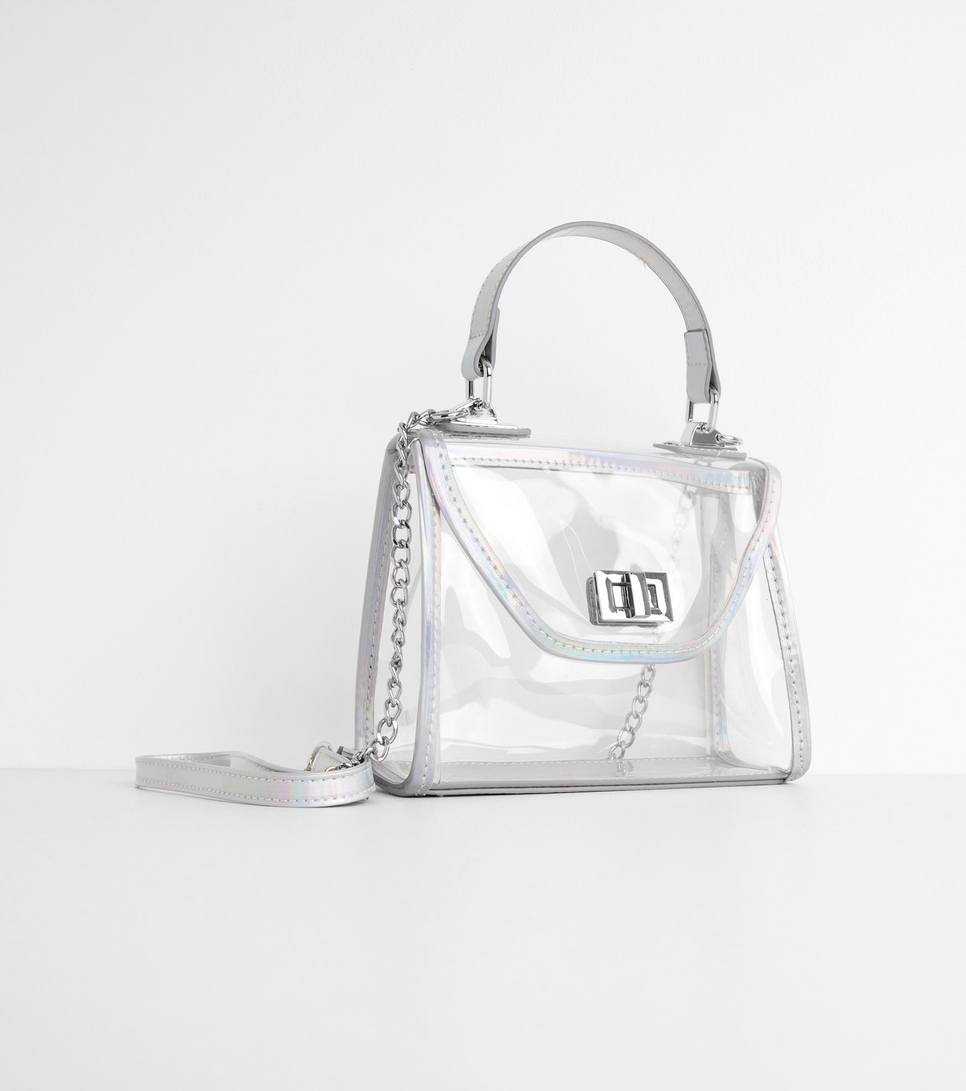 Holographic Trim Clear Mini Purse & Windsor