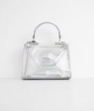 Holographic Trim Clear Mini Purse is a trendy pick to create 2023 festival outfits, festival dresses, outfits for concerts or raves, and complete your best party outfits!