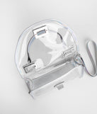 Holographic Trim Clear Mini Purse is a trendy pick to create 2023 festival outfits, festival dresses, outfits for concerts or raves, and complete your best party outfits!