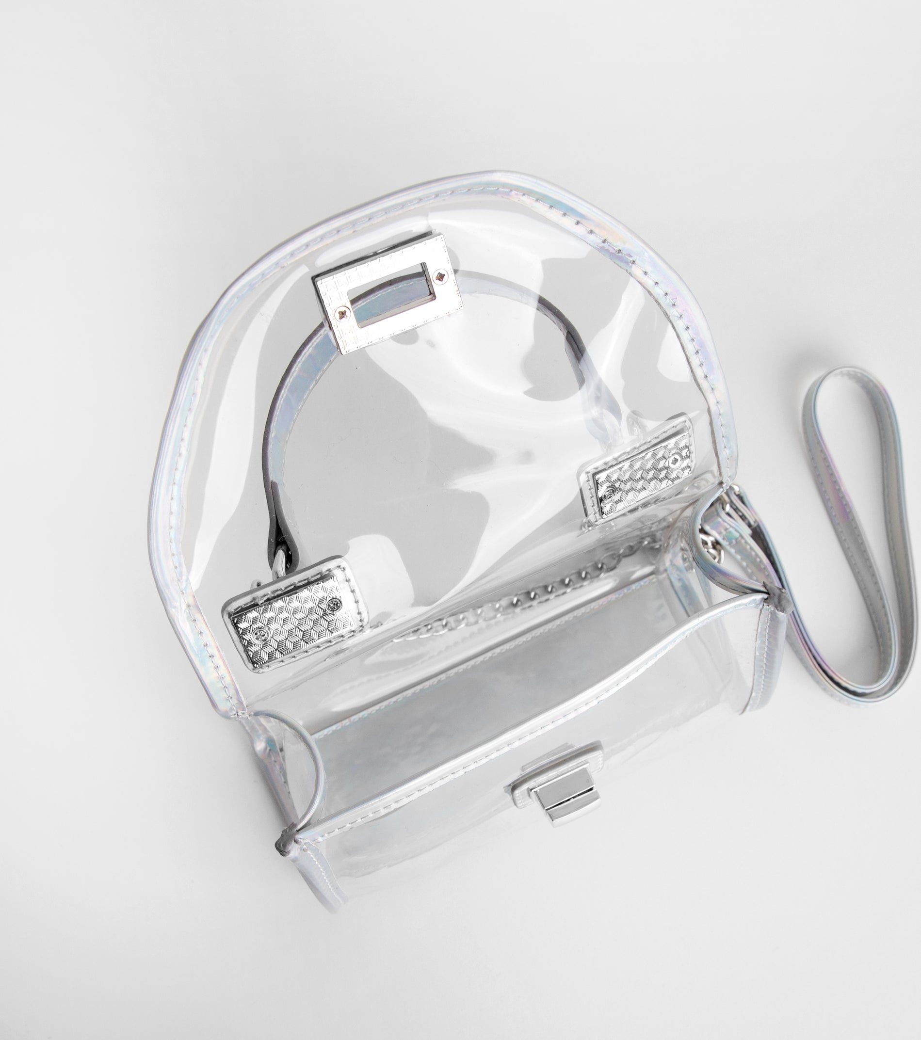 Holographic Trim Clear Mini Purse & Windsor
