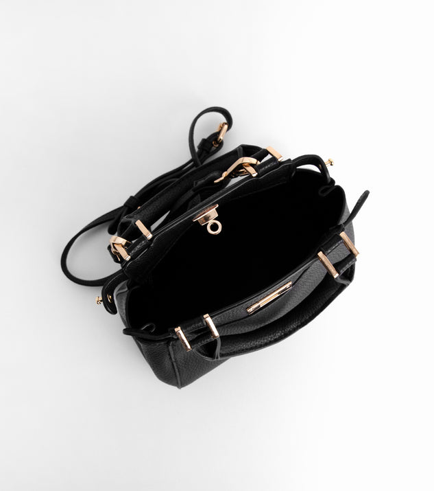Mini Turn Lock Faux Leather Purse for 2022 festival outfits, festival dress, outfits for raves, concert outfits, and/or club outfits