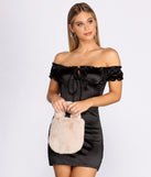 Faux Fur Mini Tote is a trendy pick to create 2023 festival outfits, festival dresses, outfits for concerts or raves, and complete your best party outfits!