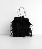 Feather Detail O-Ring Handle Bag is a trendy pick to create 2023 festival outfits, festival dresses, outfits for concerts or raves, and complete your best party outfits!