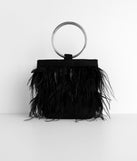 Feather Detail O-Ring Handle Bag is a trendy pick to create 2023 festival outfits, festival dresses, outfits for concerts or raves, and complete your best party outfits!
