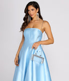 Clear Essentials Rhinestone Trim Clear Clutch
