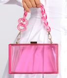 Bein' Cute Ain't Easy Acrylic Box Clutch is a trendy pick to create 2023 festival outfits, festival dresses, outfits for concerts or raves, and complete your best party outfits!