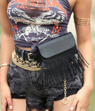 Boho Fringe Faux Leather Fanny Pack is a trendy pick to create 2023 festival outfits, festival dresses, outfits for concerts or raves, and complete your best party outfits!