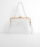 Give A Twirl Clear Pearl Clutch for 2022 festival outfits, festival dress, outfits for raves, concert outfits, and/or club outfits