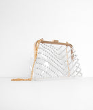 Give A Twirl Clear Pearl Clutch for 2022 festival outfits, festival dress, outfits for raves, concert outfits, and/or club outfits