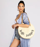Hello Summer Woven Straw Tote Bag is a trendy pick to create 2023 festival outfits, festival dresses, outfits for concerts or raves, and complete your best party outfits!