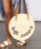 Hello Summer Woven Straw Tote Bag is a trendy pick to create 2023 festival outfits, festival dresses, outfits for concerts or raves, and complete your best party outfits!