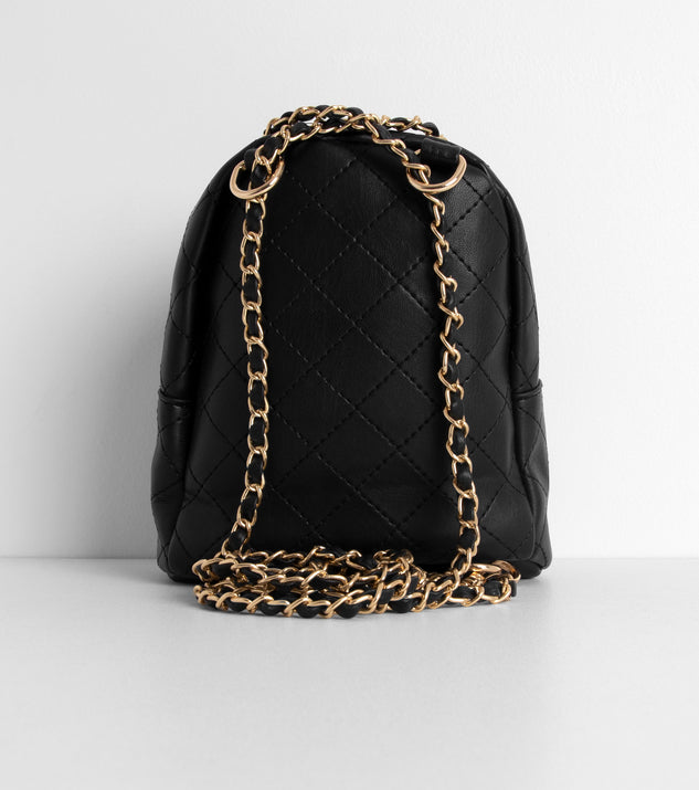 Day To Night Quilted Chain Backpack