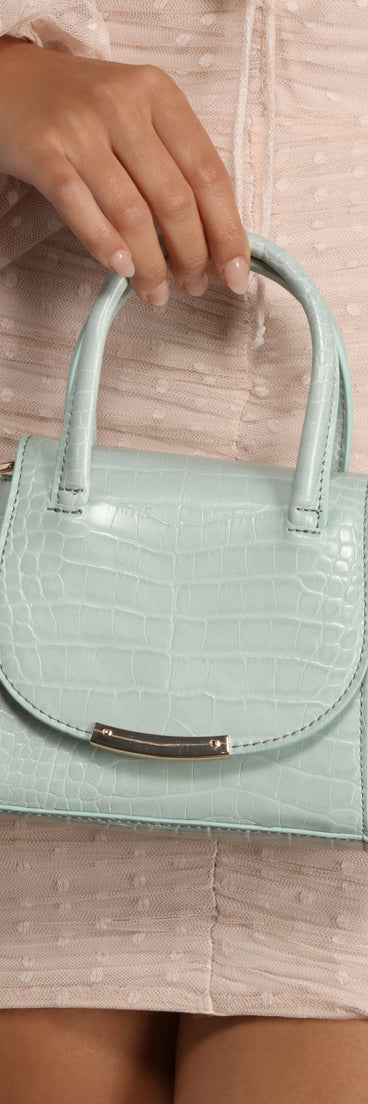 Express Yourself Mini Croc Crossbody Purse