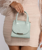 Express Yourself Mini Croc Crossbody Purse