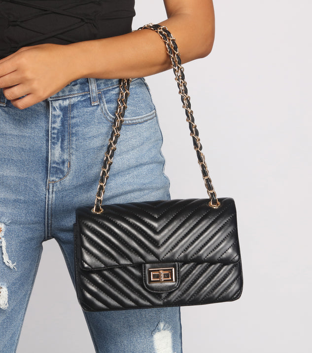 Poised and Classy Quilted Crossbody