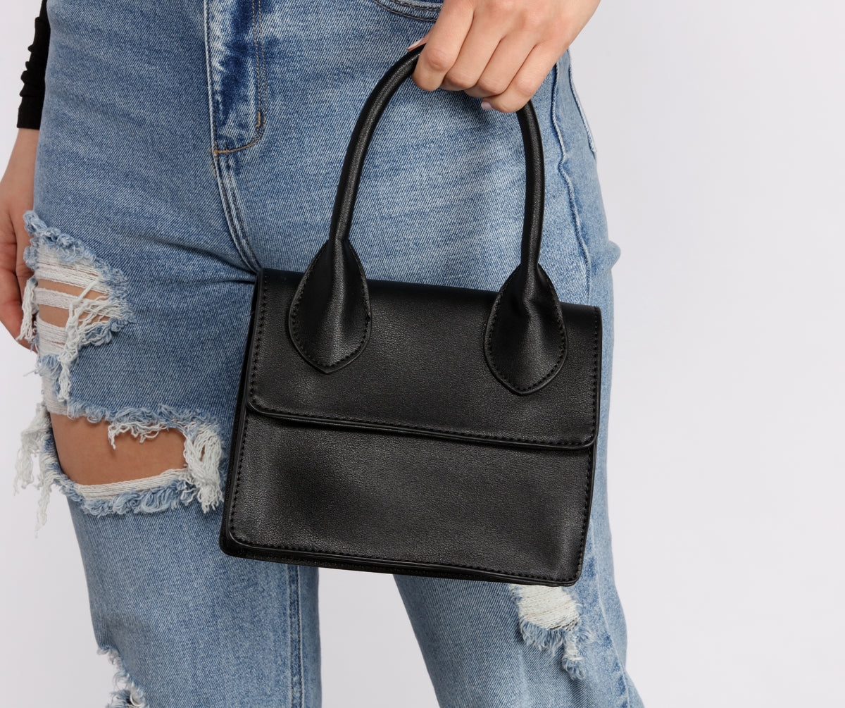 Savvy And Sassy Faux Leather Crossbody Purse