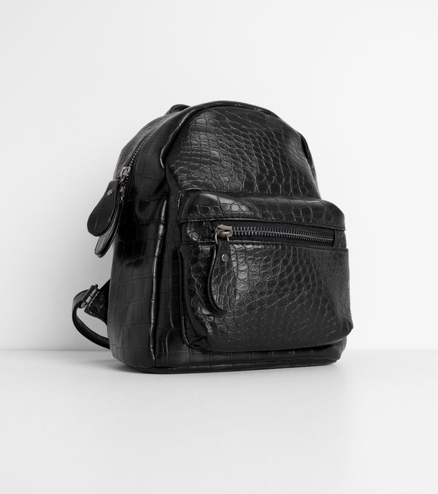 Lilycoco You've Got It Mini Faux Leather Croc Backpack | Windsor