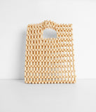 A Summer Mood Wooden Beaded Mini Tote is a trendy pick to create 2023 festival outfits, festival dresses, outfits for concerts or raves, and complete your best party outfits!