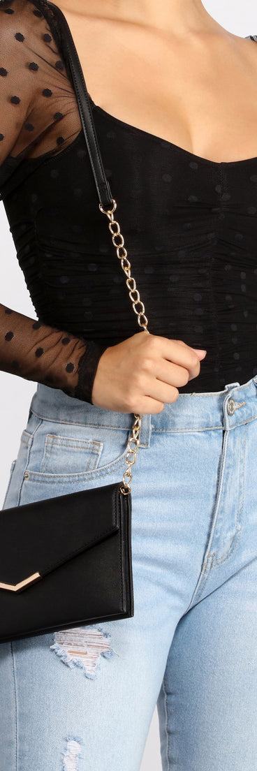 Life Essentials Faux Leather Envelope Crossbody for 2022 festival outfits, festival dress, outfits for raves, concert outfits, and/or club outfits