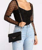 Life Essentials Faux Leather Envelope Crossbody for 2022 festival outfits, festival dress, outfits for raves, concert outfits, and/or club outfits