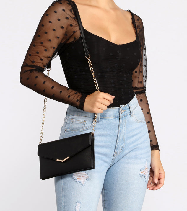 Life Essentials Faux Leather Envelope Crossbody for 2022 festival outfits, festival dress, outfits for raves, concert outfits, and/or club outfits
