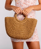 Hello Summer Straw Tote Bag
