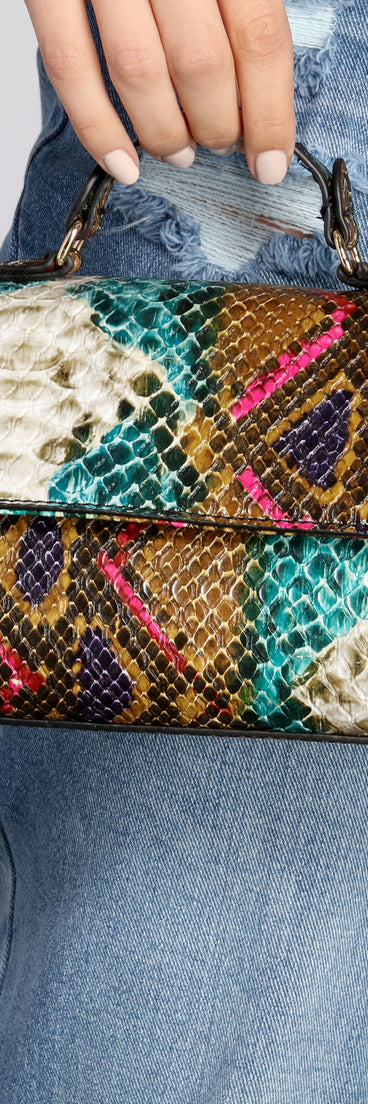 Carry On Vibrant Snake Mini Purse for 2022 festival outfits, festival dress, outfits for raves, concert outfits, and/or club outfits