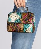 Carry On Vibrant Snake Mini Purse for 2022 festival outfits, festival dress, outfits for raves, concert outfits, and/or club outfits