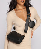 Miss Trendsetter Faux Leather Crossbody and Pouch is a trendy pick to create 2023 festival outfits, festival dresses, outfits for concerts or raves, and complete your best party outfits!