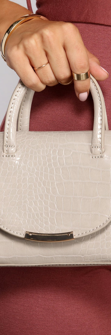 Luxe Moment Mini Croc Purse