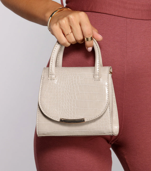 Luxe Moment Mini Croc Purse