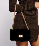 Faux Suede Diamond Quilted Purse creates the perfect New Year’s Eve Outfit or new years dress with stylish details in the latest trends to ring in 2023!