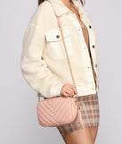 So Posh Quilted Faux Leather Crossbody