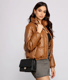 Faux Leather Quilted Diamond Crossbody for 2022 festival outfits, festival dress, outfits for raves, concert outfits, and/or club outfits