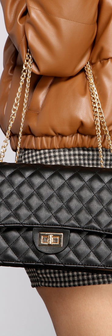 Faux Leather Quilted Diamond Crossbody for 2022 festival outfits, festival dress, outfits for raves, concert outfits, and/or club outfits