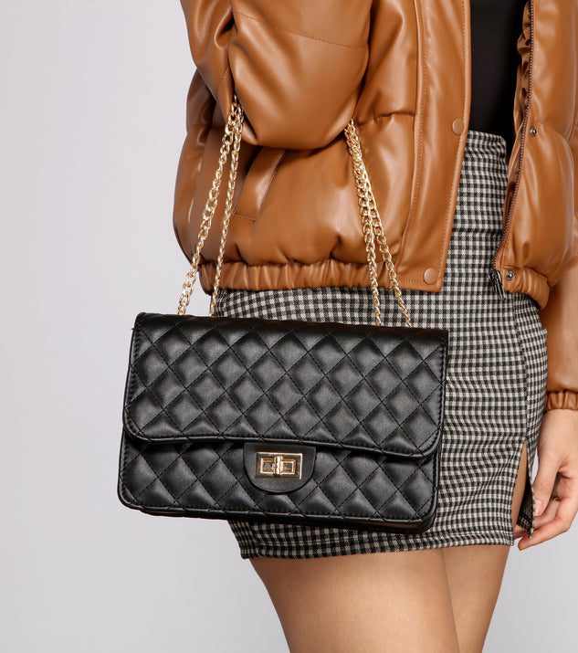Faux Leather Quilted Diamond Crossbody for 2022 festival outfits, festival dress, outfits for raves, concert outfits, and/or club outfits