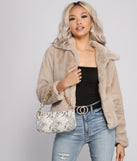 Trendy Chic Snake Print Shoulder Bag