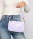 Faux Leather Croc Embossed Purse