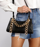 Elevated Glam Croc-Embossed Handbag is a trendy pick to create 2023 festival outfits, festival dresses, outfits for concerts or raves, and complete your best party outfits!