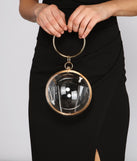 Just Watch Me Sphere Clear Clutch is a stunning choice for a bridesmaid dress or maid of honor dress, and to feel beautiful at Homecoming 2023, fall or winter weddings, formals, & military balls!