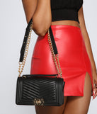 Classic Stunner Faux Leather Quilted Crossbody