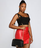Classic Stunner Faux Leather Quilted Crossbody