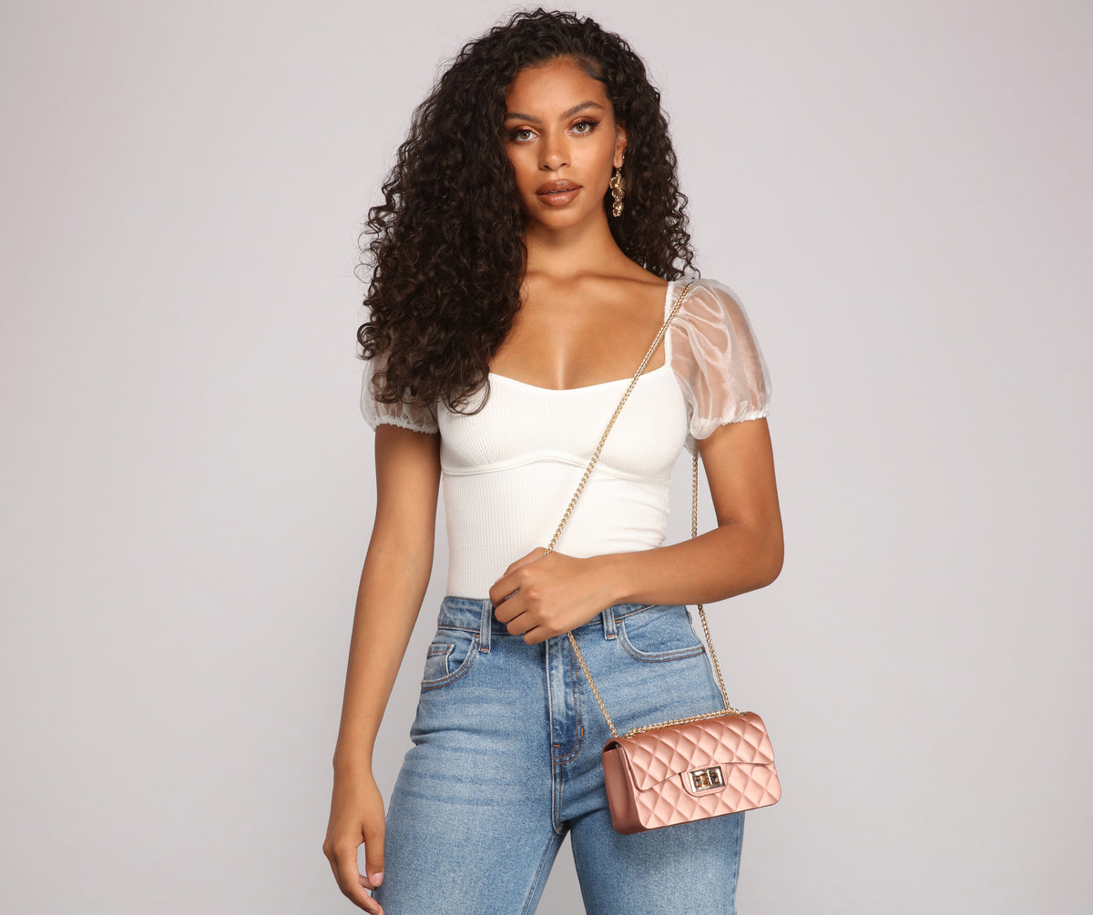 Bring The Glamour Jelly Crossbody Purse